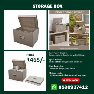 Versatile Storage Box – Foldable with Secure Lid