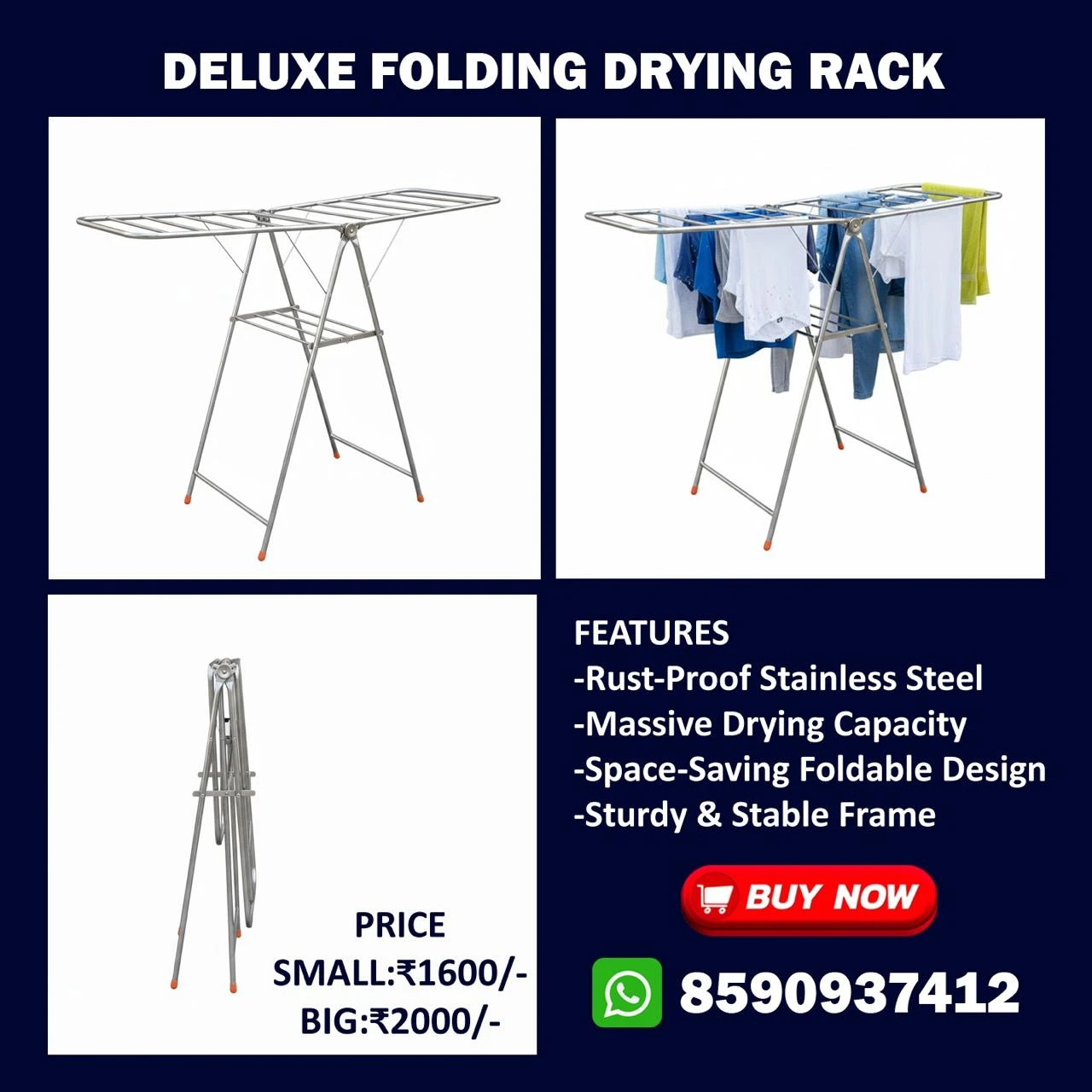 Deluxe Folding Drying Rack
