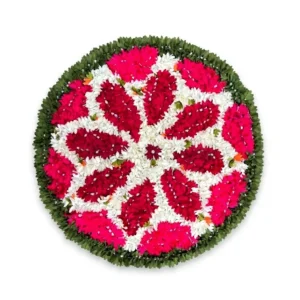 Livora Royal Bloom Pookalam Mat – 55 cm (Cloth Flower)